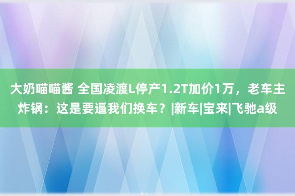 大奶喵喵酱 全国凌渡L停产1.2T加价1万，老车主炸锅：这是要逼我们换车？|新车|宝来|飞驰a级