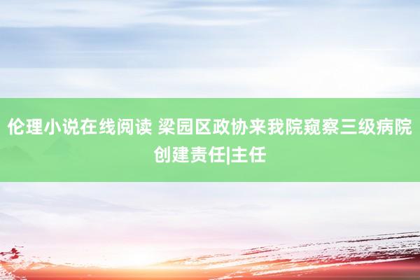 伦理小说在线阅读 梁园区政协来我院窥察三级病院创建责任|主任