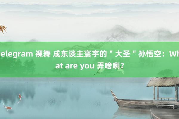 telegram 裸舞 成东谈主寰宇的＂大圣＂孙悟空：What are you 弄啥咧？