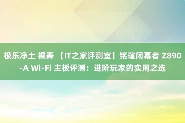 极乐净土 裸舞 【IT之家评测室】铭瑄闭幕者 Z890-A Wi-Fi 主板评测：进阶玩家的实用之选